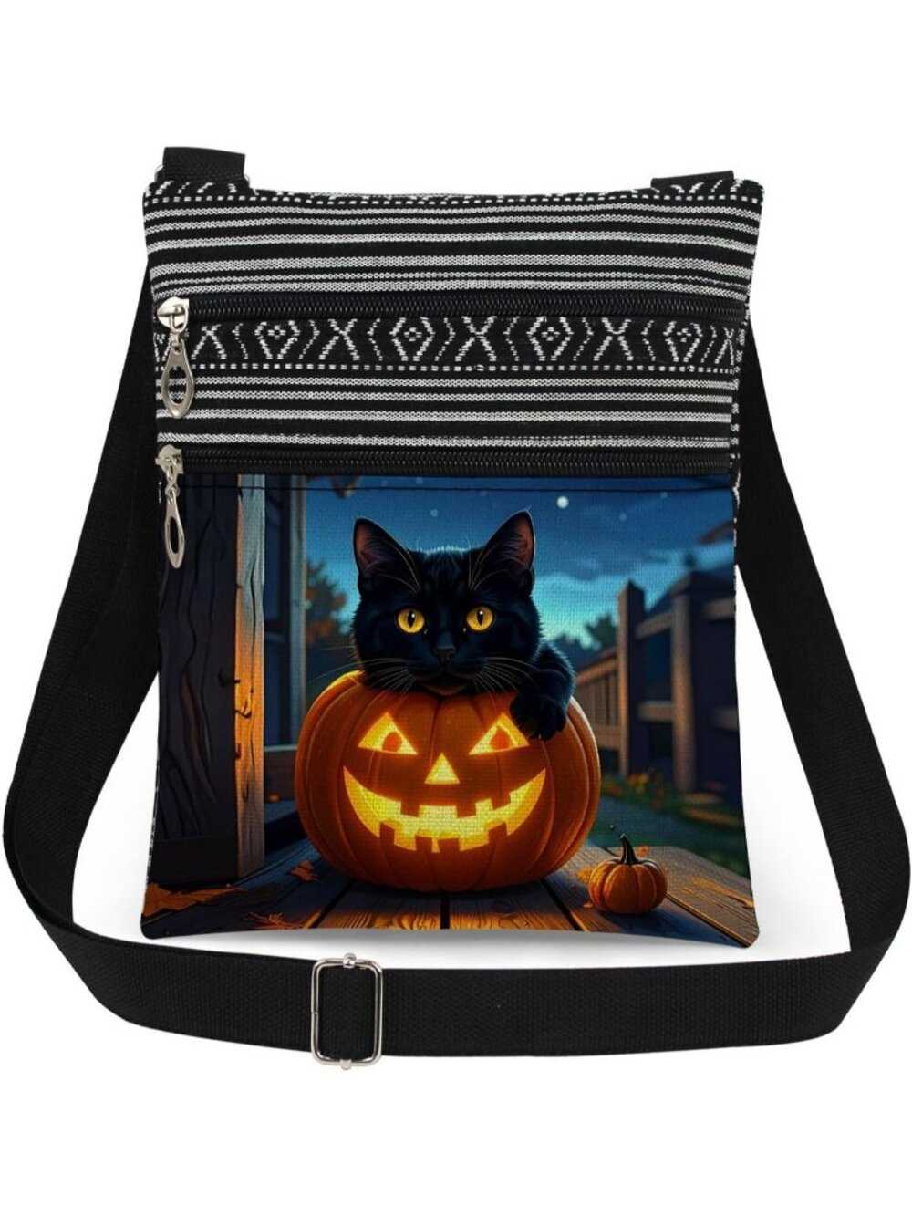 Womens Horse Halloween Pumpkin Witch Ghost Skull Purse Crossbody Handbag Bag